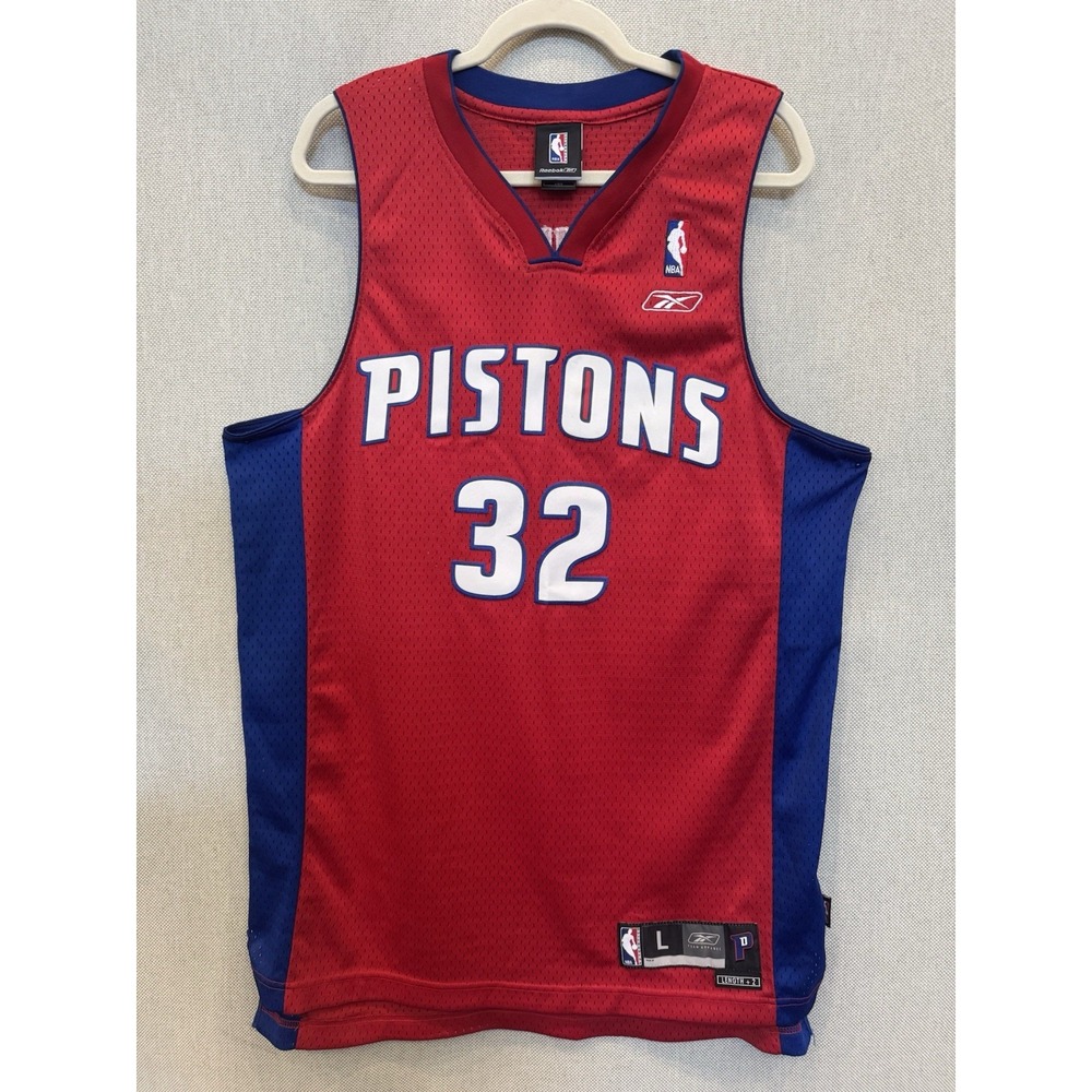 Reebok Detroit Pistons Rip Hamilton #32 Jersey Mens L +2 NBA Red Sewn